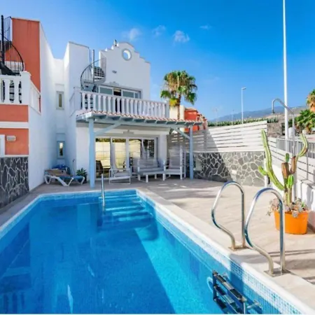 Modern 2Br Villa Private Heated Pool, Bbq, Aircon, Costa Adeje